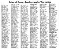 Index of County Landowners by Townships 1, Montgomery County 1949